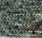 Natural Green Tourmaline Faceted ,3mm Round Faceted Beads, Diamond Cut Gemstone, 15.5″ Full Strand PRP561